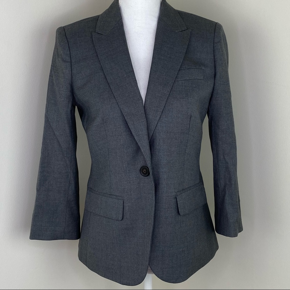 J. Crew Super 120s Sidney Blazer Gray Size 4 64605